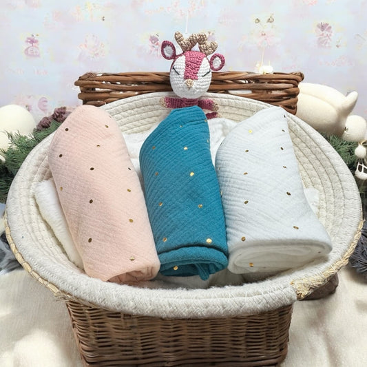Lot de 3 langes -Collection  « Éclat de douceur »