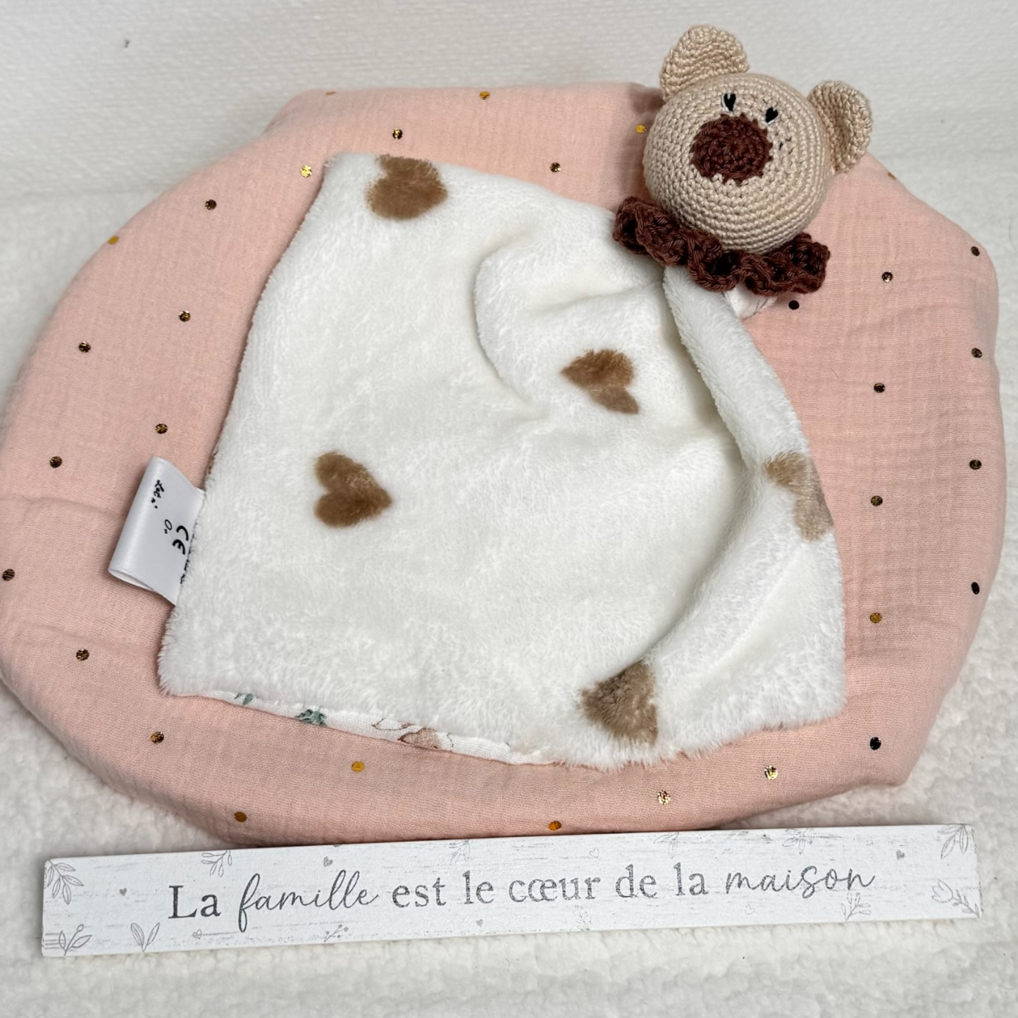 Doudou lange motif renard à personnaliser
