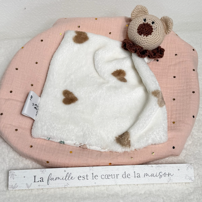 Doudou lange motif renard à personnaliser